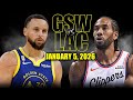 Golden State Warriors Vs Los Angeles Clippers Full Game Highlights January 5 2026 NBA Season