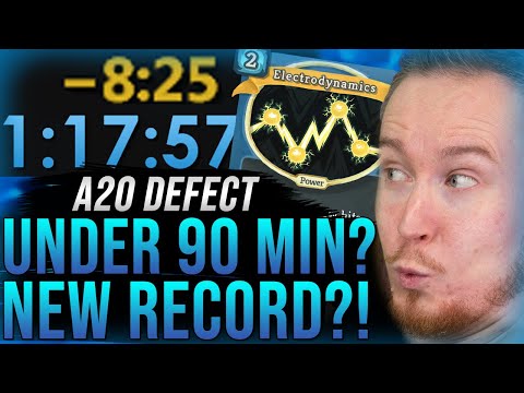 Under 90 Minutes?! A NEW RECORD! | Ascension 20 Defect Run | Slay the Spire
