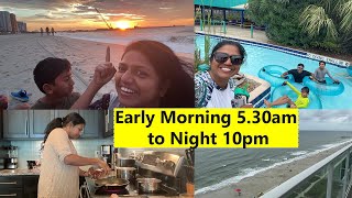 SHARK TOOTH at the beach?? Morning to Night vacation vlog with WATER PARK FUN ~ Family Traveler
