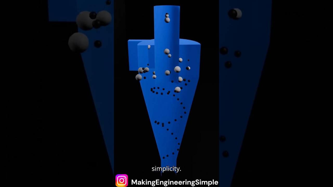 How does a cyclone separator work? #engineering