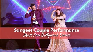 Bride and Groom Fun Bollywood Dance  Sangeet Coupl