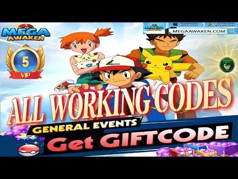 Mega Awaken - All Working Gift Codes 🎁 New Pokemon Private Server/ Instant VIP5🔥Pokemon 3D Graphics