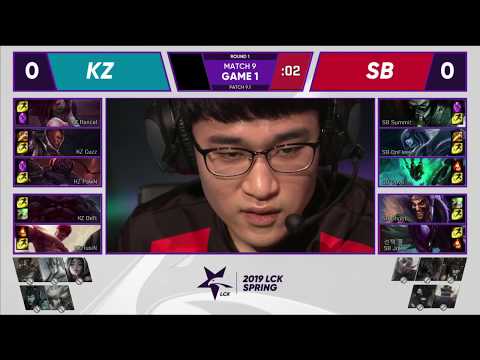KZ vs SB KING-ZONE DragonX vs SBG SANDBOX| Week 1 Day 5 | Game 1 Highlights  LCK Spring Split 2019