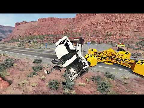 Car vs Large Spinner with Ball and Chain, Beamng Drive 25