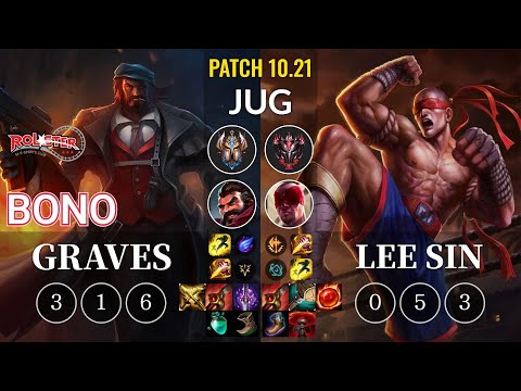 KT Bono Graves vs Lee Sin Jungle - KR Patch 10.21