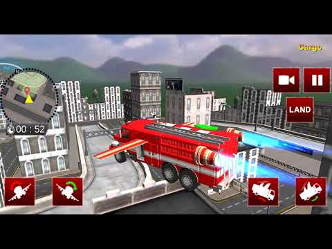 Flying Fire Fighter Truck Simulator Games 2020 - Fire Truck #3 - Android Gameplay