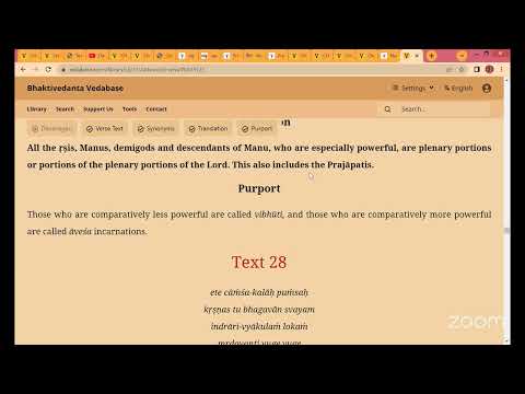 Srimad Bhagavatam 3.3.28 & SB 1.3.27 Sloka Learning