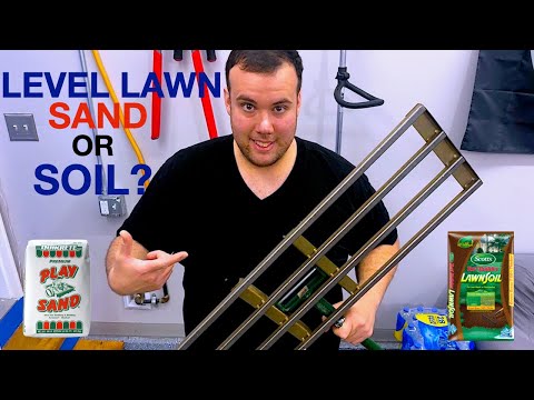 Level Lawn SAND OR SOIL ? | HOW I LEVEL MY LAWN WITH R&R PRODUCTS LEVELING RAKE | LEVELING LAWN SAND