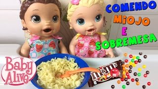 BABY ALIVE COME MIOJO DE VERDADE E FAZ COCÔ