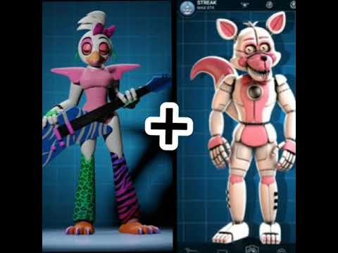 Fnaf glamrock chica + funtime foxy = ......
