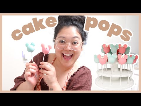 HOW TO MAKE CAKE POPS: Mickey Mouse Gender Reveal Edition