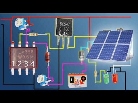 DIY Solar Charger with Auto Cut-Off | LM358P & Relay | Protect Your Battery!