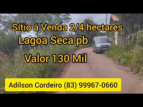 Sítio á Venda 2/4 hectares em Lagoa Seca Paraíba Brasil Valor 130 mil reais Zap 83 9 9967-0660