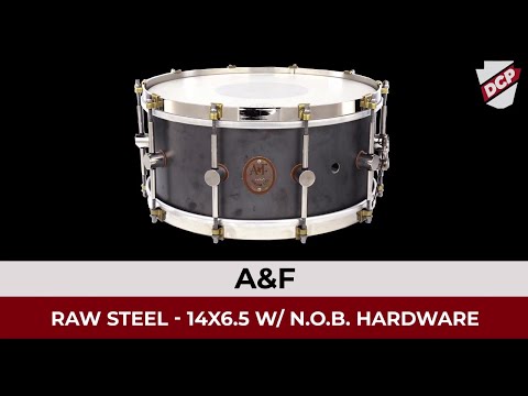 A&F Raw Steel Snare Drum 14x6.5 w/ Nickel Over Brass Hw