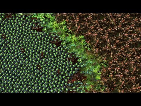 5000 BANELINGS vs 500 ULTRALISKS - Starcraft 2 MASSIVE Battles