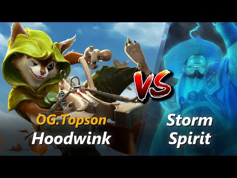 How to Hoodwink mid vs Storm Spirit (feat. Topson) | First 10 minutes