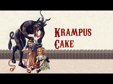 Krampus Christmas Cake #KrampusCake #Krampus #NaughtyKidsCake #AlternativeChristmasCakes