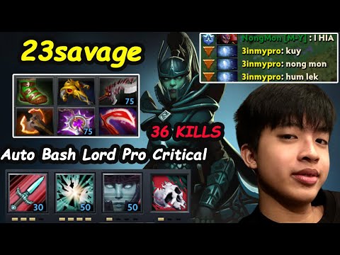 23savage [Phantom Assassin] Auto Bash Lord Pro Critical 11K MMR Carry vs inyourdream Mac Dota 2 7.28