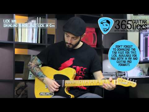 Lick 326/365 - Swinging Minor Jazz Lick in Cm | 365 Guitar Licks Project