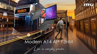MSI Modern A14 AI+ F3HM — Next-Level AI PC | MSI