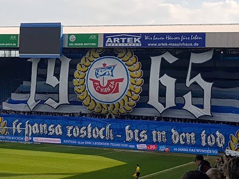 FC Hansa Rostock vs FSV Zwickau/ Hymne und Choreographie/ Heimspiel