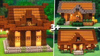 Minecraft: 3+ PERFECT Starter House in Minecraft! [Tutorial]