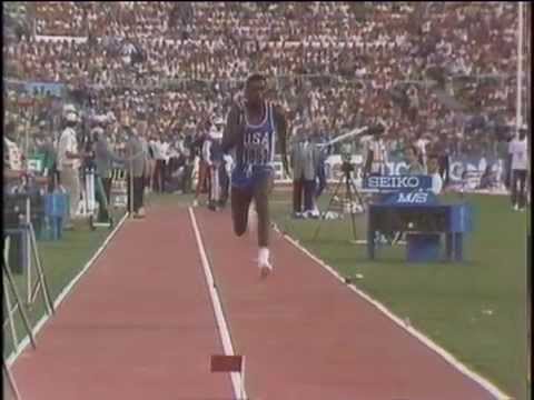Carl Lewis Long Jump Gold:8.67m.Rome,1987 World Championships