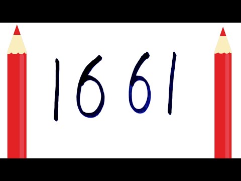 How To Draw Dog From 1661 Number step by step - very easy drawing for kids