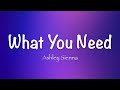 What You Need - Ashley Sienna (lyrics)