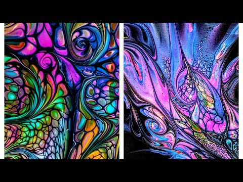 (93) Two For One ~ Acrylic Fluid Pour ~ Bloomswipe & Dutch Pour ~ Fluid Art Tutorials