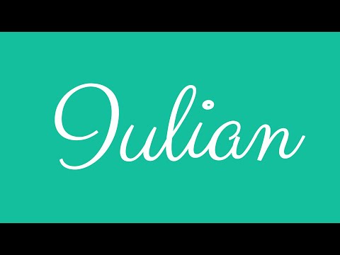 Learn how to Write the Name Iulian Signature Style in Cursive Writing