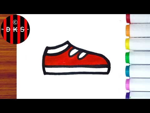 HOW TO DRAW A KIDS SHOE 👟 | EASY DRAW FOR BEGINNERS |DKS CARTOON