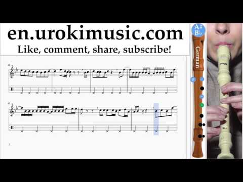 Recorder lessons (G.) Prince Royce Ft. Farruko - Ganas Locas Sheet Music Tutorial Part#2 um-nthli352