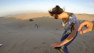 Daniela tried Sandboarding in Huacachina, Peru
