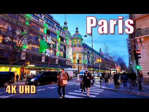 Paris Evening Walk 2026 🇫🇷 Friday Night in the City of Light | 4K UHD ASMR