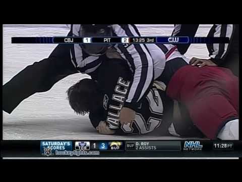 Derek Dorsett vs Tim Wallace Sep 25, 2010