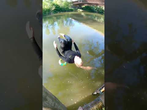 Jump through a baby swim ring? #challenge #flips