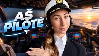 ASMR Lietuviškai👩🏻‍✈️✈️ Pilotė Tikrina Rodiklius Prieš Skrydį (o Tu sėdi šalia)