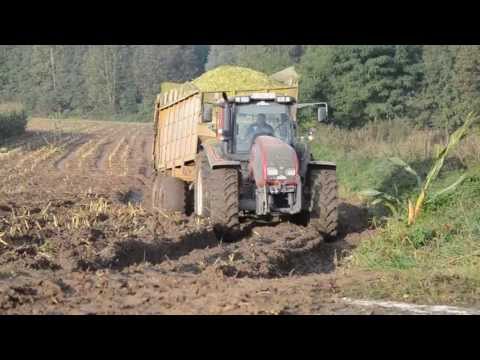 Loonbedrijf P. De Clercq - Valtra T191 op nat land