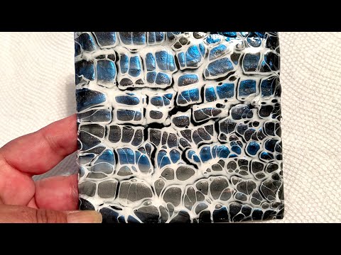 #98 Making Coasters Using a Simple Fluid Acrylic Paint Bloom Swipe Method - Easy For Beginners!