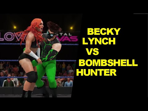 WWE/GLOW Becky Lynch vs Bombshell Hunter - Mixed Knockout Match