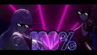 【3D LIVE】100% (ft.ネリッサ)【ホロライブ/ムーナ・ホシノヴァ/ネリッサ・レイヴンクロフト/切り抜き】