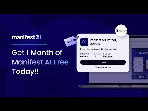 Manifest AI Tutorial | Install the AI Shopping Assistant and get 30 Days Free