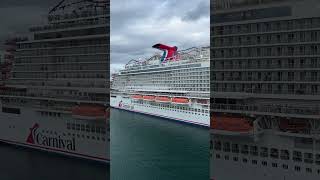 Carnival Celebration Cruise Ship Blasts the Horn Leaving Port of Miami!