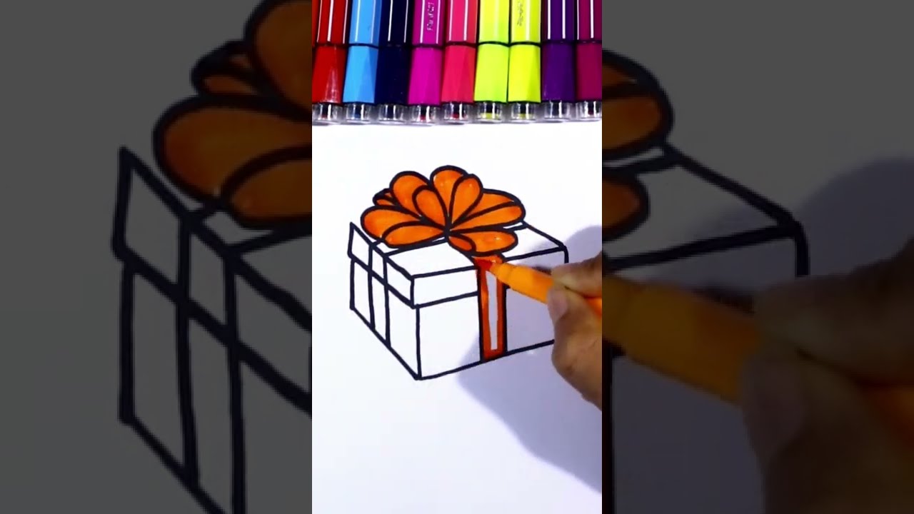 🎁+💝+🌈 Creative Art gift box #shorts #youtubeshorts #art