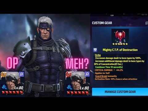I tried everything with Cable T4 but he's just kinda trash sadly lol - Marver Future Fight