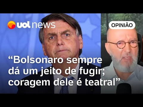 Bolsonaro 'foge' de depoimento à PF e guarda coragem 'teatral' para ato em SP, diz Josias de Souza