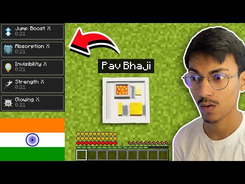 Minecraft, But Eating INDIAN Foods Give OP Effects...