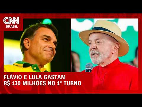 Flávio e Lula gastam R$ 130,8 milhões em campanhas no primeiro turno | CNN AGORA