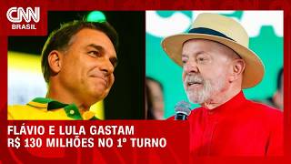 Vídeo: Flávio e Lula gastam R$ 130,8 milhões em campanhas no primeiro turno | CNN AGORA